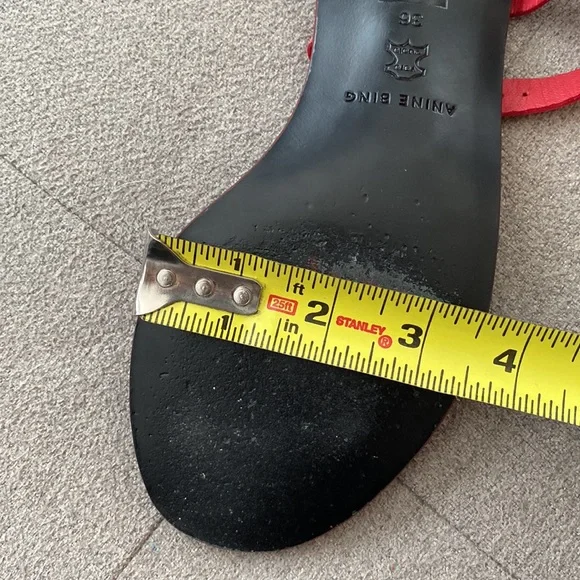 ANINE BING Remi strappy sandal in red - Picture 12 of 13